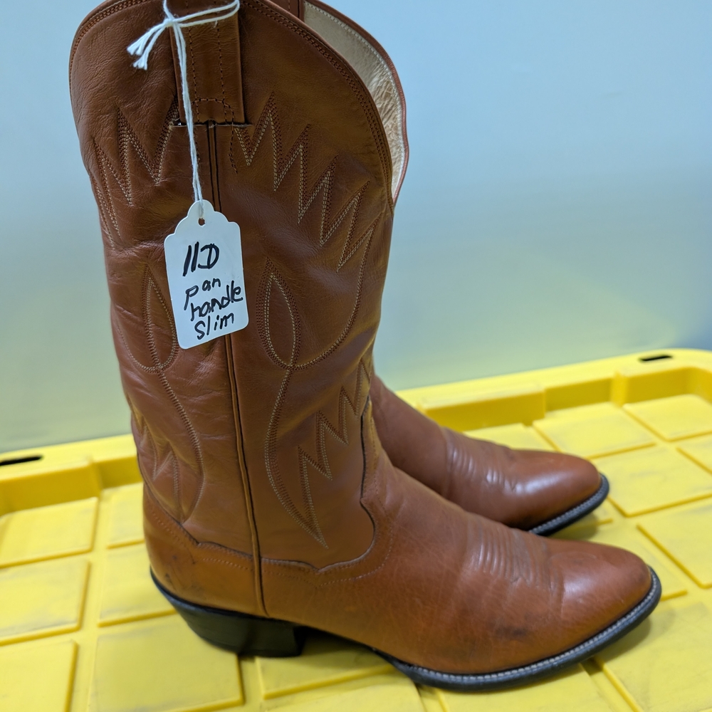 Men's Tan Western Leather Boots
